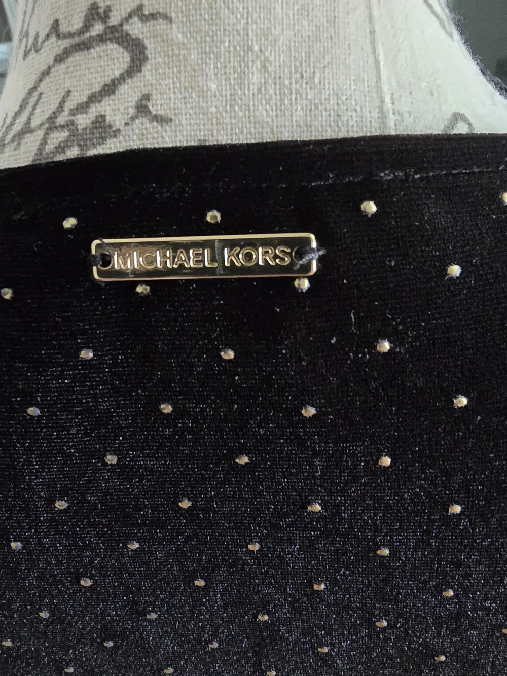 Michael Michael Kors Black Velvet Studded Top – Size M